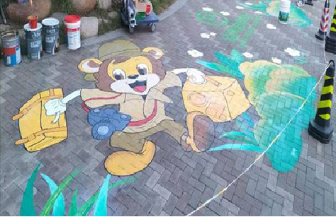 商丘夏季画地面彩绘会遇到的问题