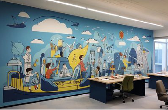 商丘办公室墙绘的特点。