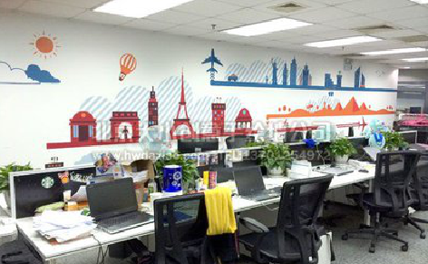 商丘教你设计办公室墙绘的方法。