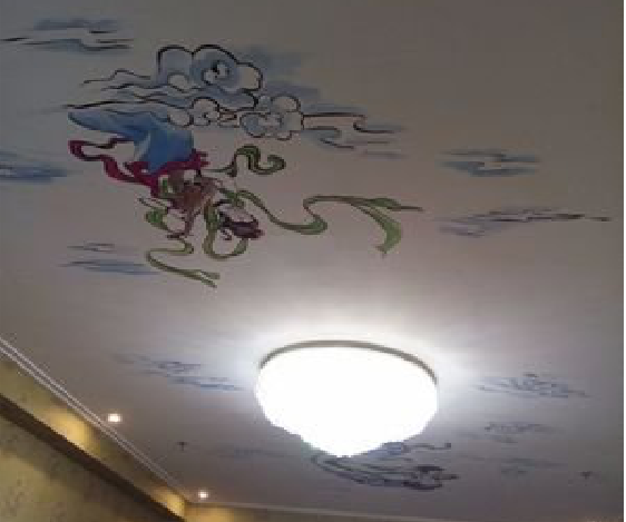 商丘如何快速绘制天花板上的手绘墙？